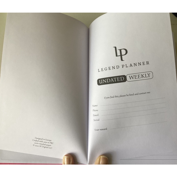 Legend Planner Deluxe Budget Planner & Schedule Organizer Weekly, Monthly, Pink - Picture 7 of 14